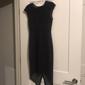 NEW with tags ! Level 99 black faux suede midi